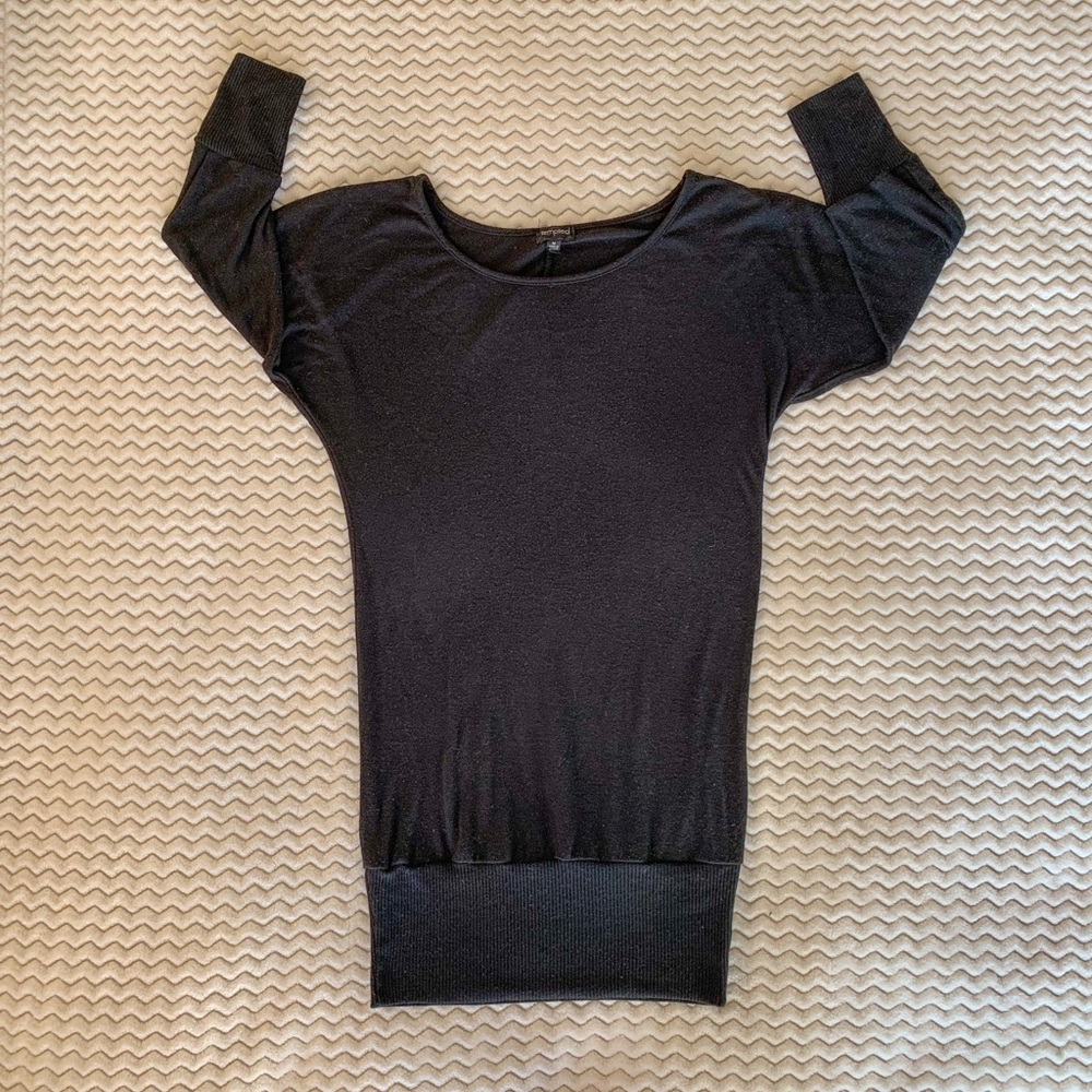 Long Sleeve Banded Sweater Dress Medium